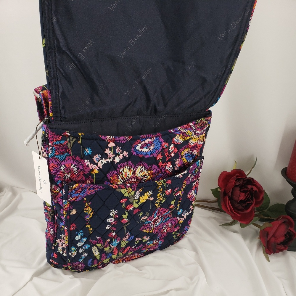 Vera Bradley Mail Bag in Midnight Wildflowers - Picture 5 of 5